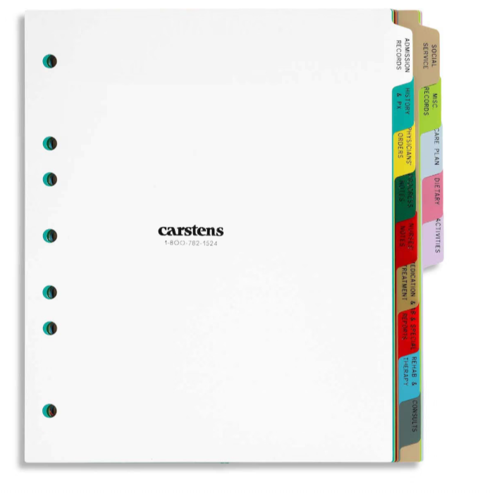 binder dividers for care of dogs with cancer organization
