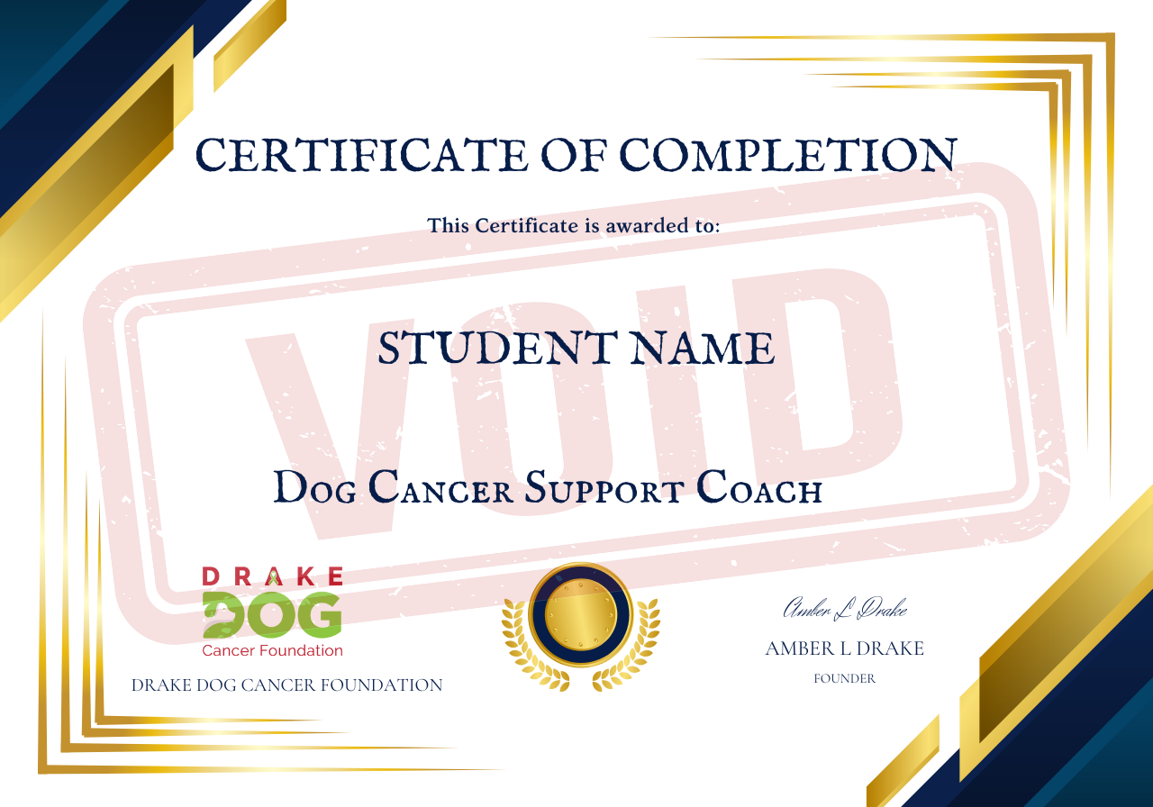 Holistic Dog Cancer Support Coach online learning program for dog lovers 