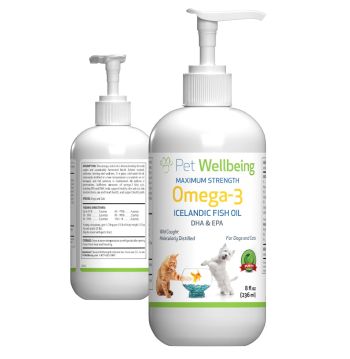 NASC Certified & Vet-Formulated Wild-Caught Icelandic Fish Oil with EPA & DHA, Anchovies & Sardines for Daily Holistic Care