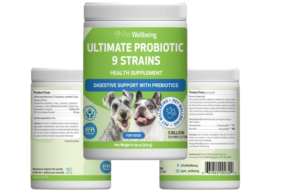 Probiotics (Lactobacillus, Bifidobacterium, Streptococcus), Prebiotics (FOS)