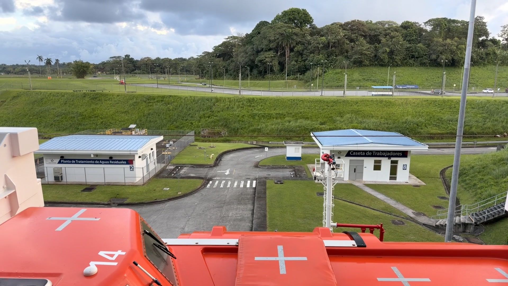 The Panama Canal Locks of Colon, Panama on a Panama Canal cruise transit of the locks