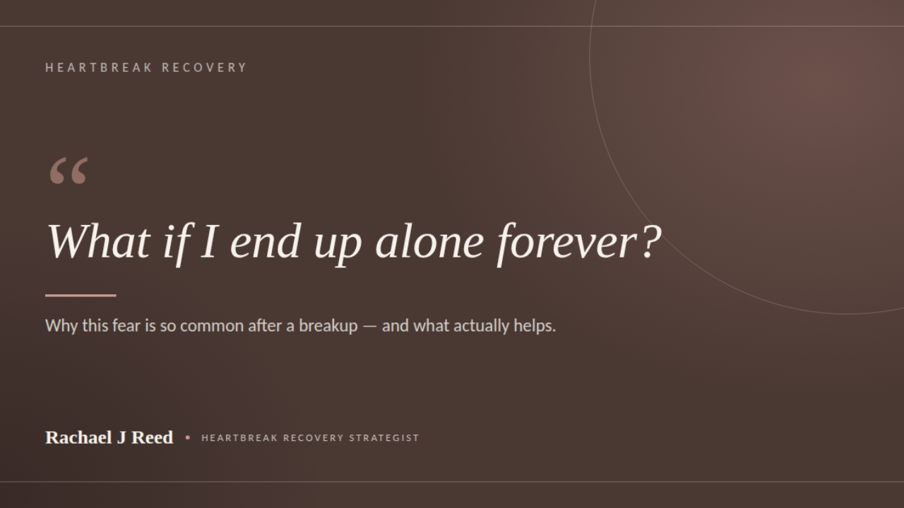 What if I end up alone forever? — article by Rachael J Reed