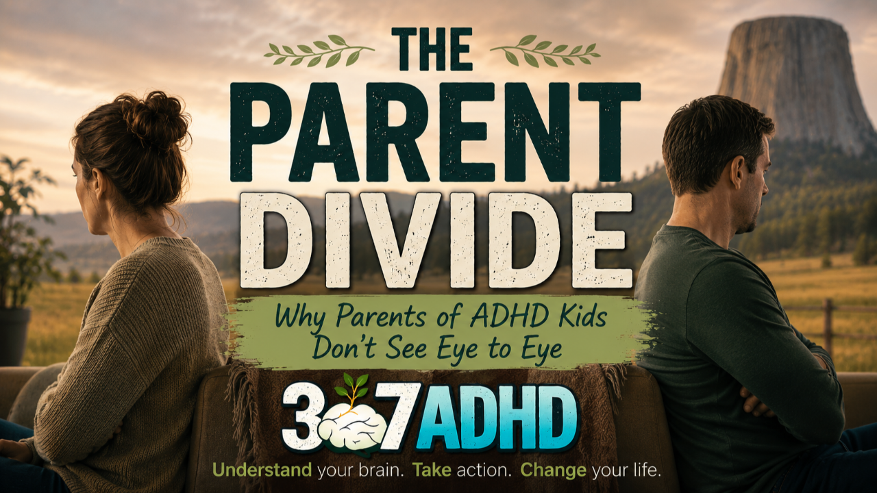 Parents on an ADHD child with distance between them