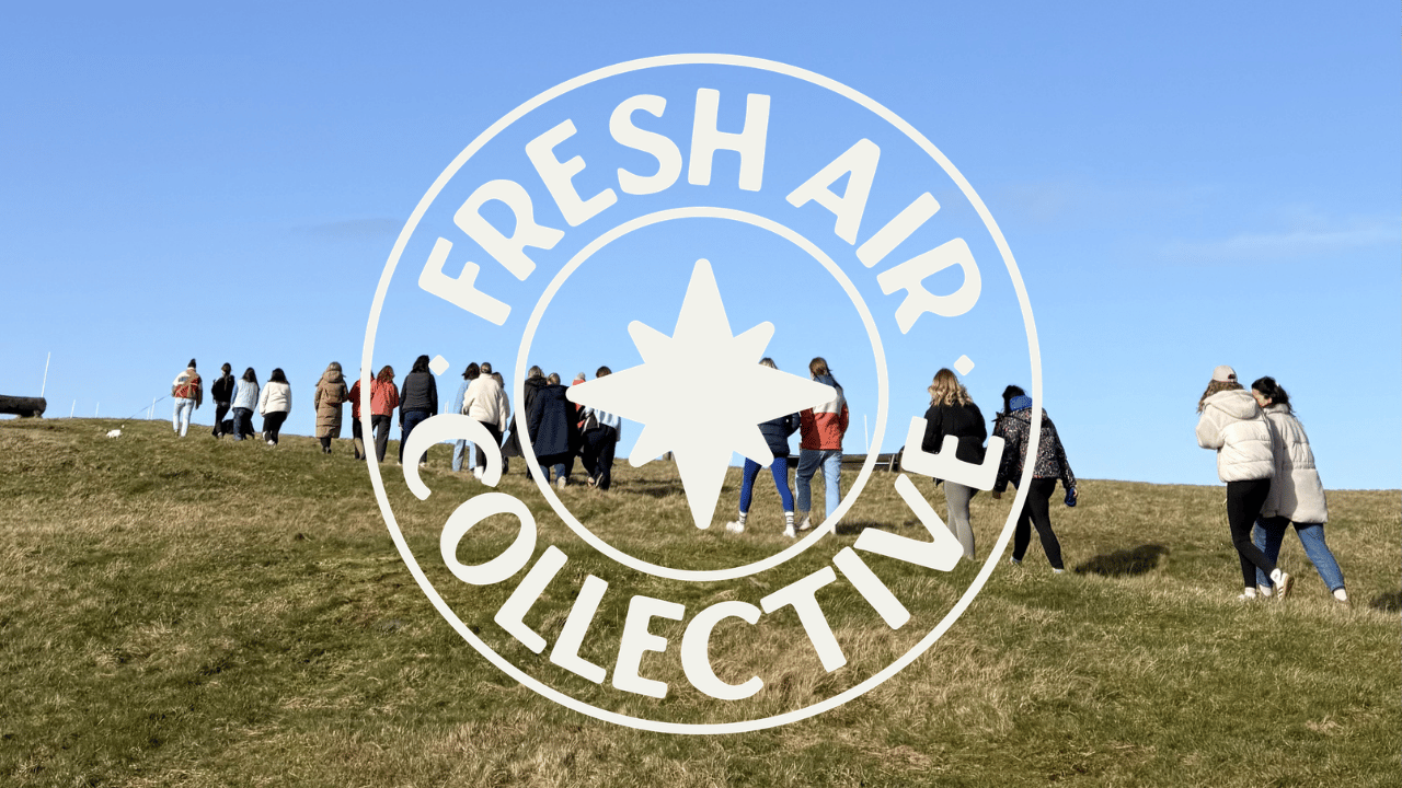 women hiking Fife trails networking outdoors