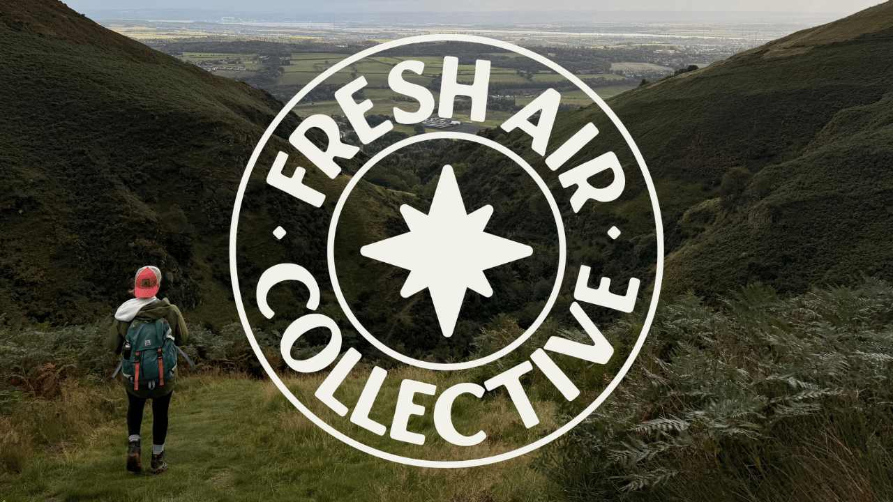 female founder hiking scottish hills