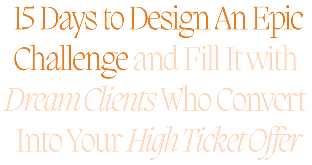 15 Days to Design an Epic Challenge