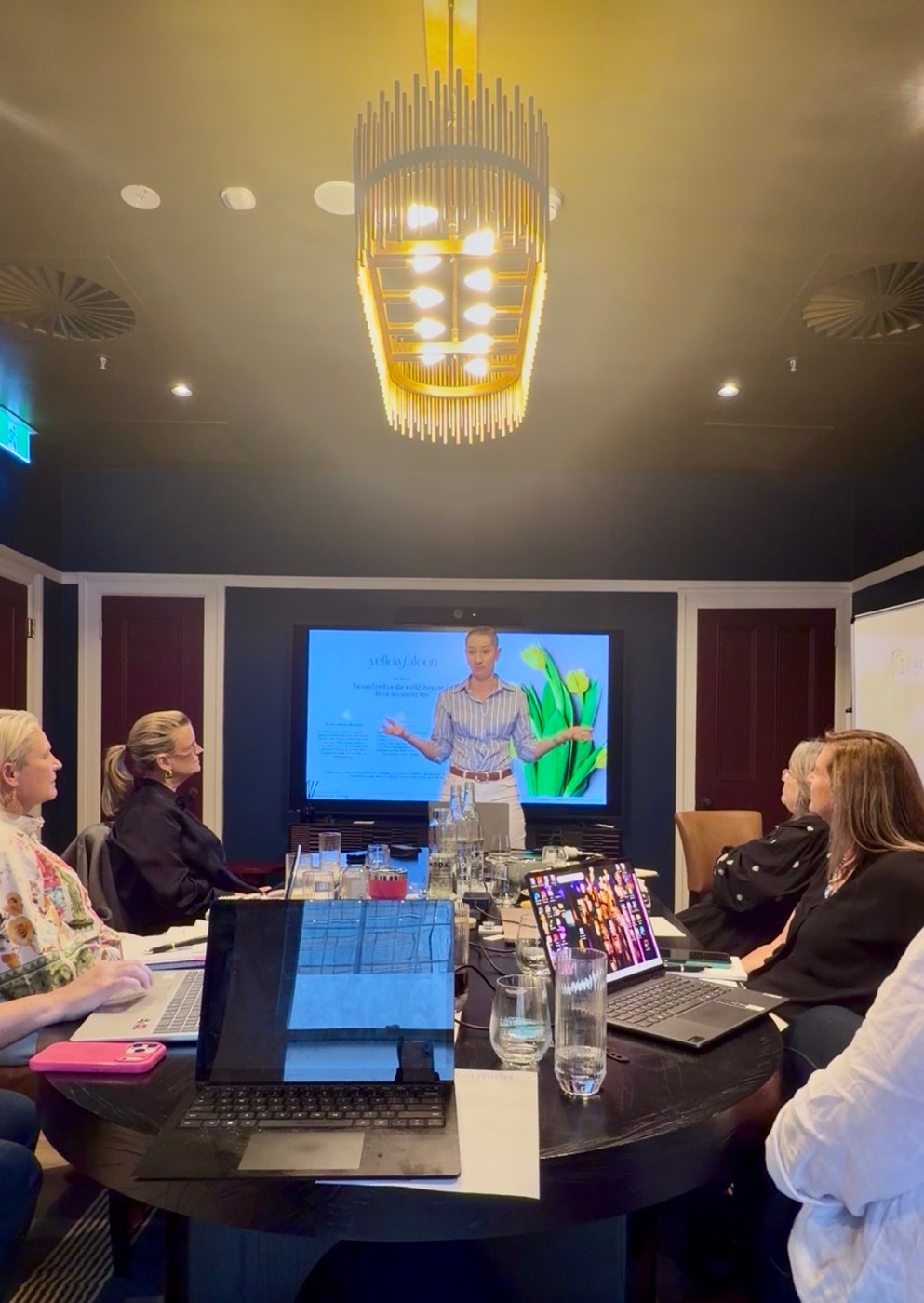 Ashleigh Conwell running a workshop with a leadership team