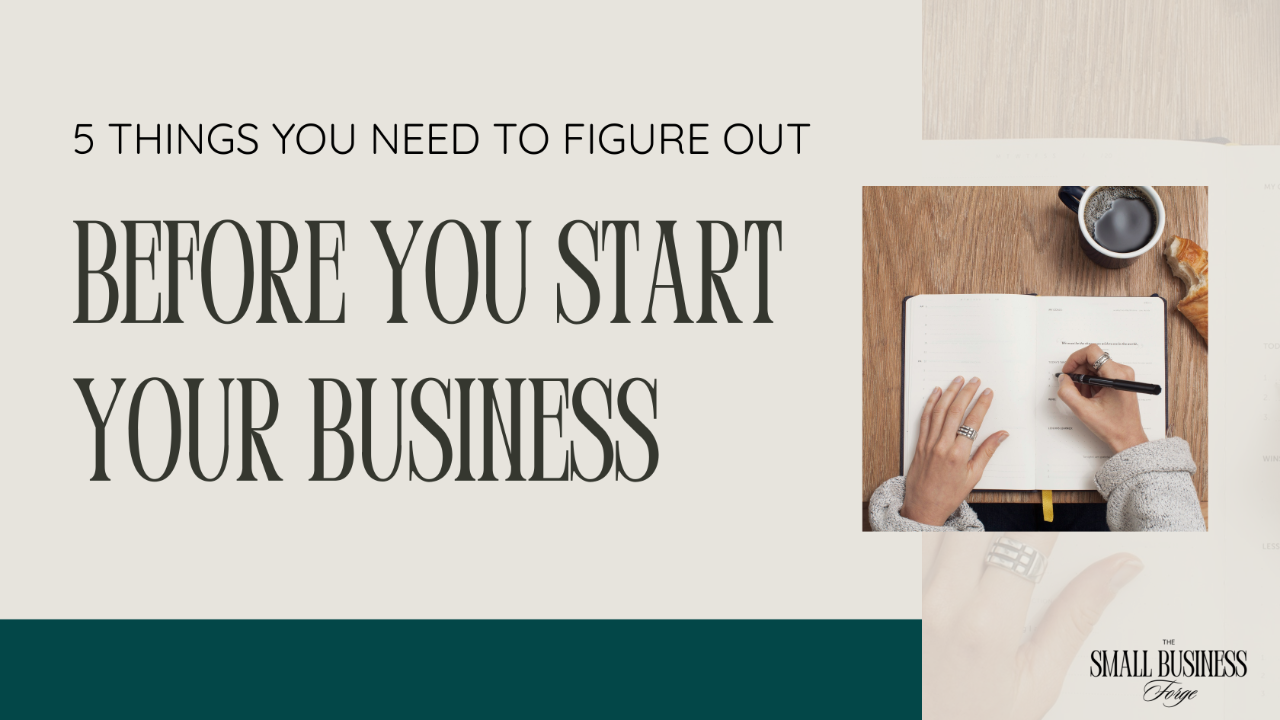5 Things You Need to Figure Out Before You Start Your Business