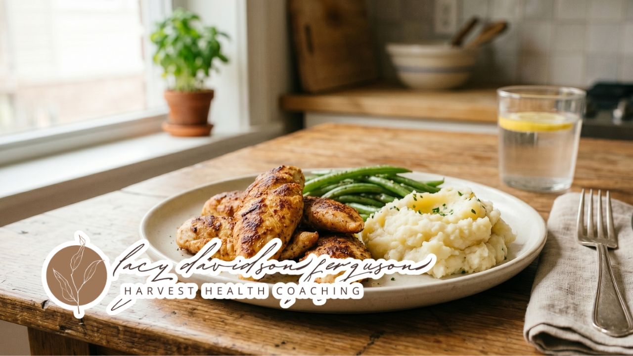 skillet chicken tenderloins cooked with simple spices in natural light