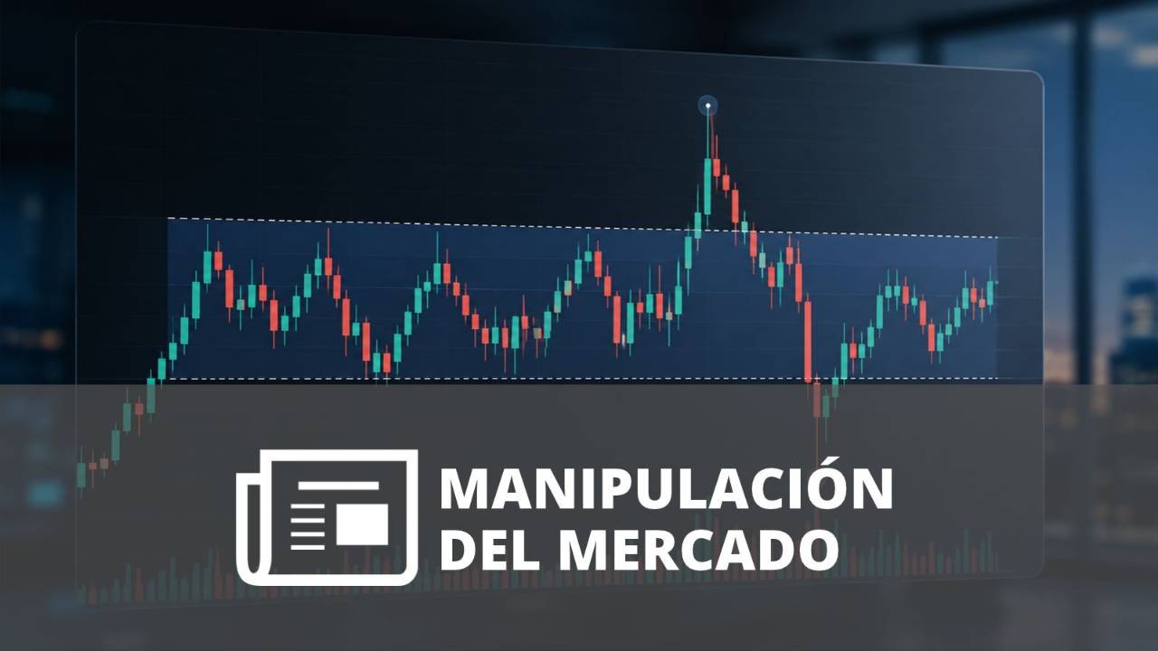 Gráfico de trading con falsa ruptura, barrido de liquidez y regreso del precio al rango