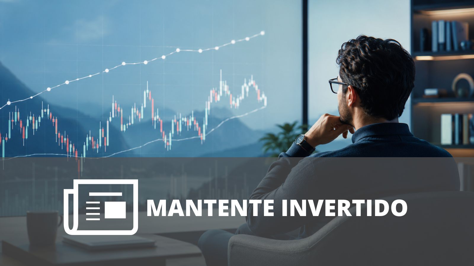 Inversor observando la volatilidad del mercado y manteniendo una estrategia de largo plazo