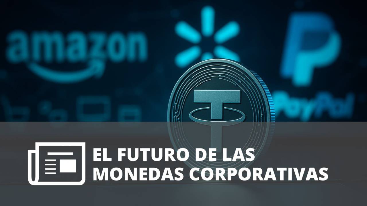 Amazon y Walmart representadas junto a monedas digitales en dólares y sistemas de pago con stablecoins