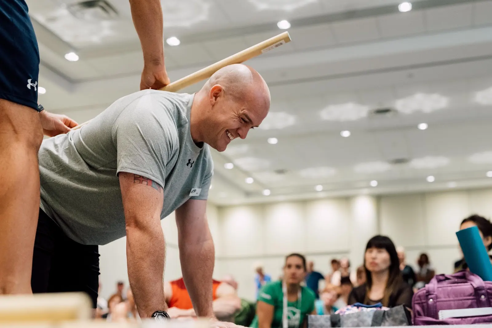 Ben demonstrating movement with individual guidance
