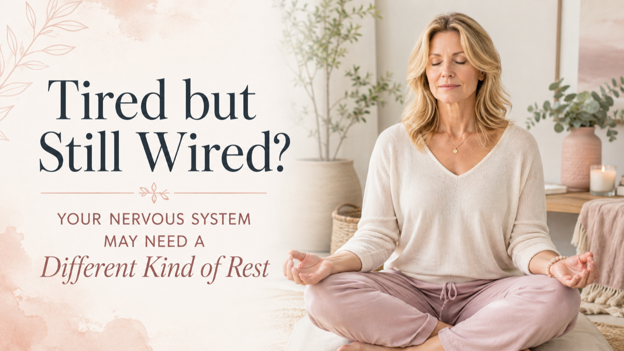 english woman meditating