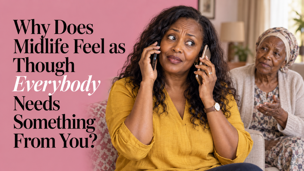 kenyan woman stressed with answering everybody