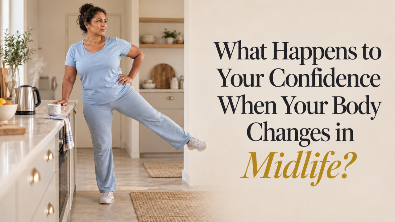Mauritian Woman doing exercises leg lifts