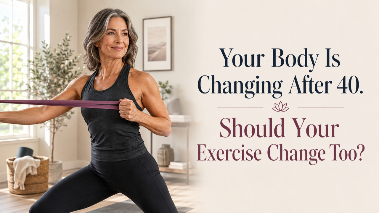 woman using an exercise band 