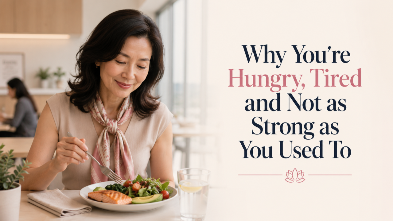 woman eating a healthy protein lunch