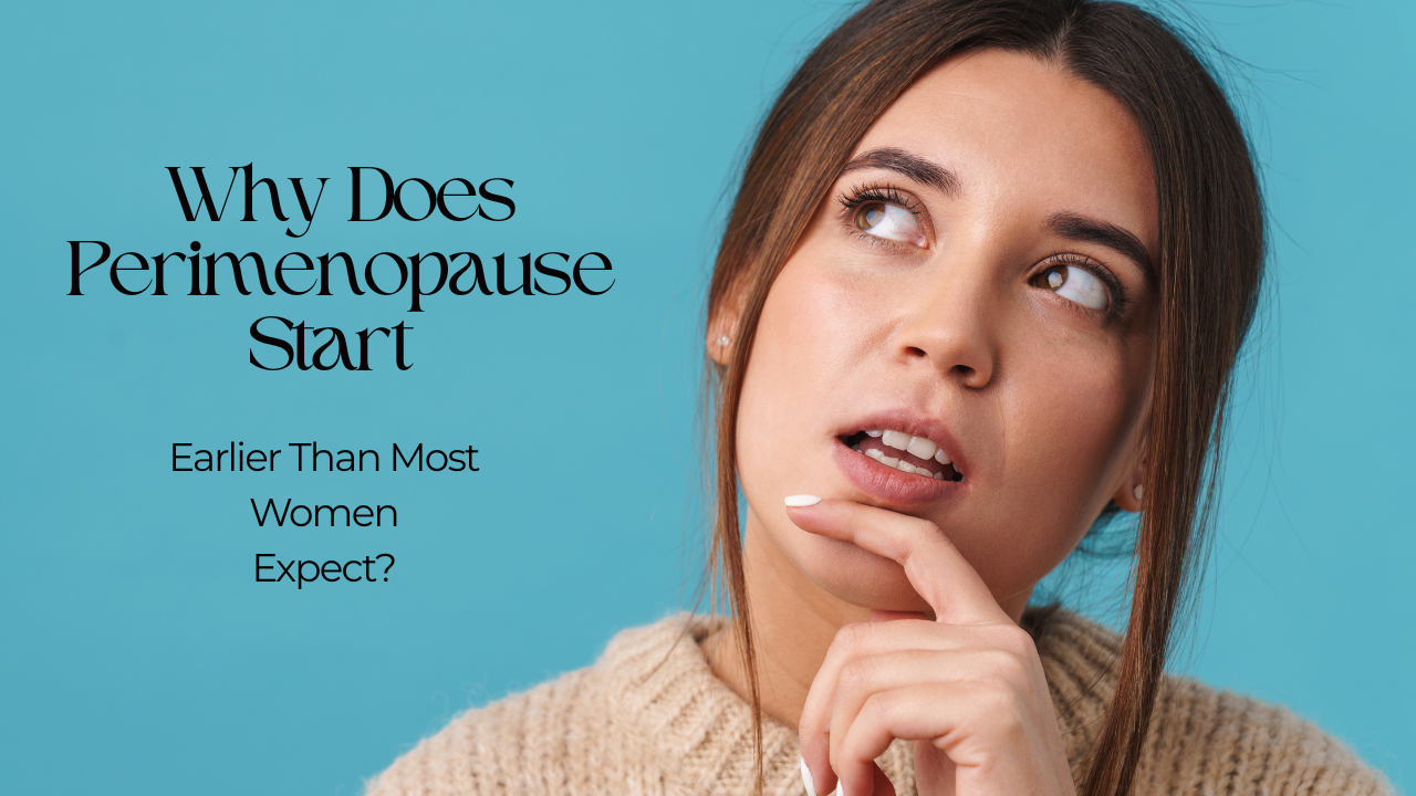 Woman thinking about perimenopause