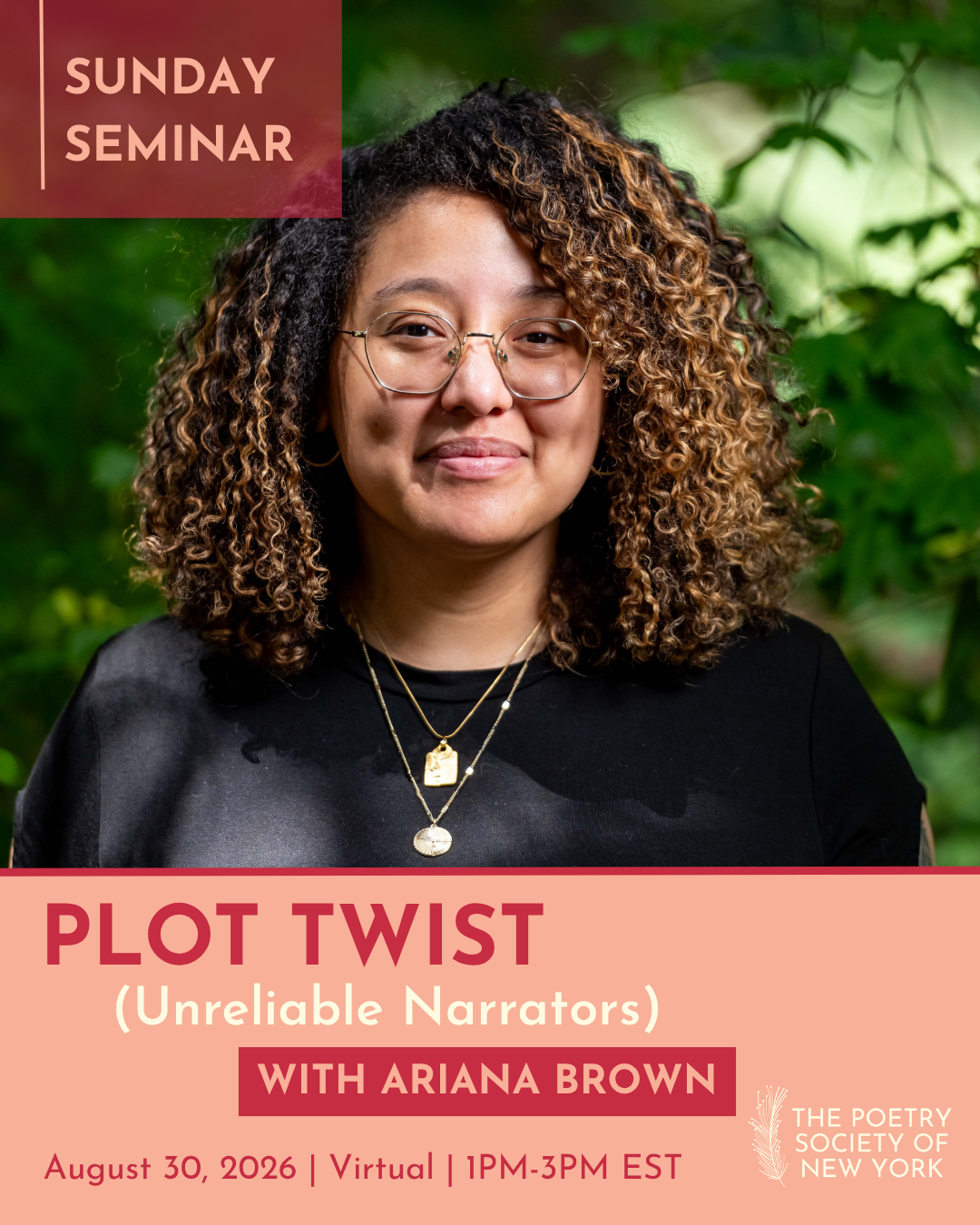 Poets Camp: 2 weeks of daily workshops for fun and community taught by Ariana Brown. July 1-15, 2025. Write new poems every day in a 2-hour generative workshops focused on the experiences of writers of color.