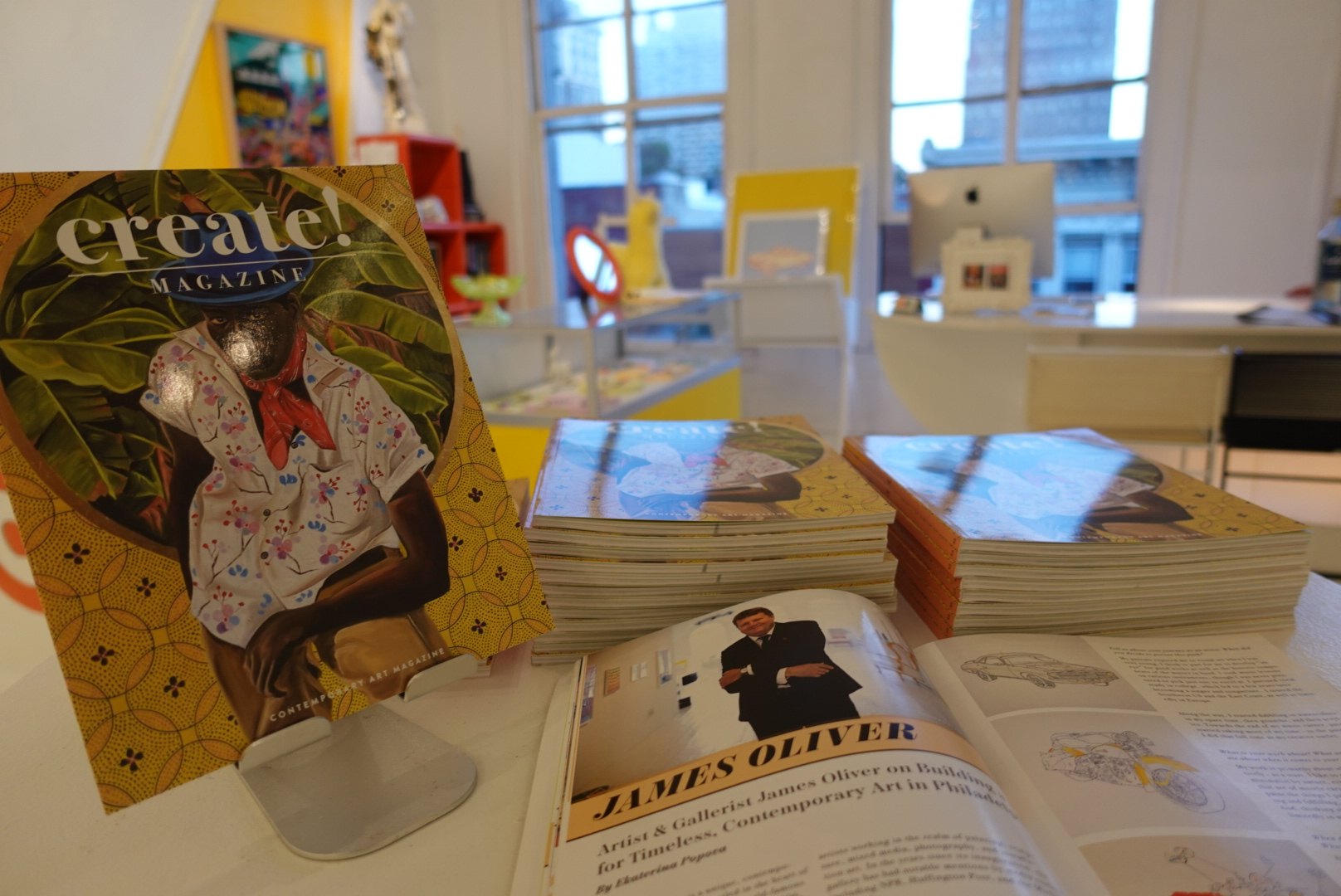 Create! Magazine on display in a shop