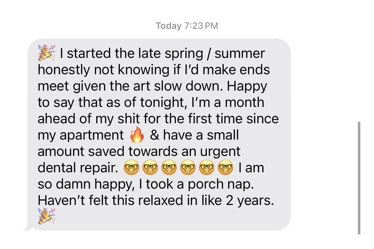 A message from an artist