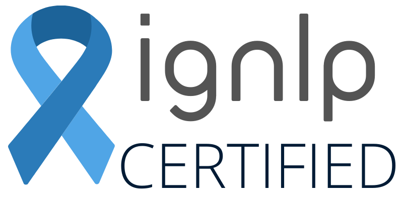 IGNLP Certified badge featuring a blue ribbon and modern typography. This certification represents mastery in Neuro-Linguistic Programming (NLP), signifying expertise in mindset coaching, communication strategies, and transformational coaching techniques. The IGNLP credential reinforces Amanda Christian’s qualifications as a Master Life Coach specializing in burnout recovery, leadership development, and personal empowerment.
