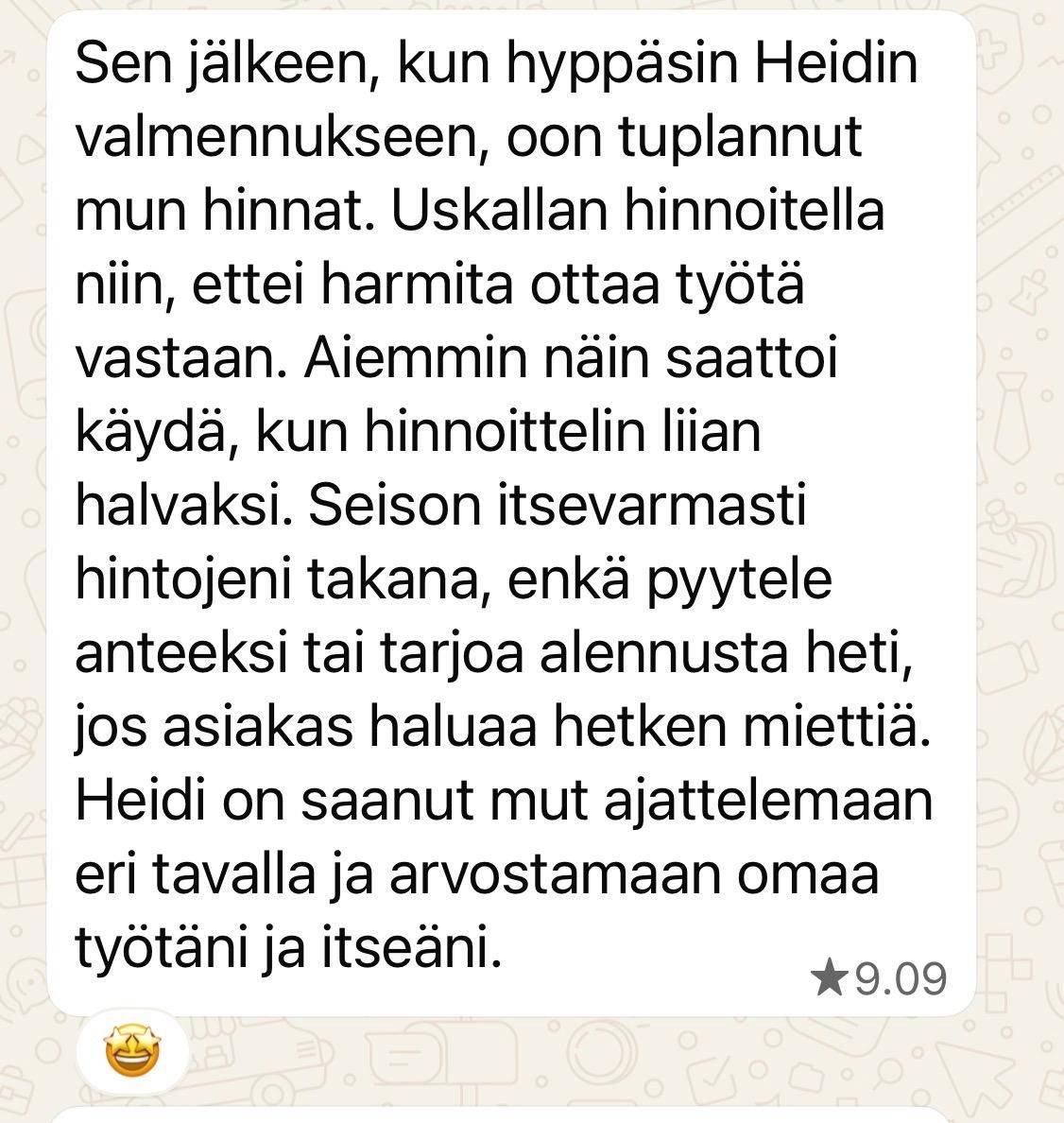 Asiakaspalaute Maria Lellalta, Asiainselvtystoimisto