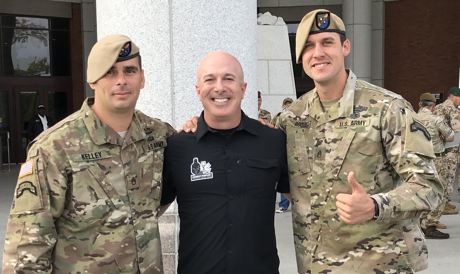 David Fox with the winners of the U.S. Army Best Sniper Competition