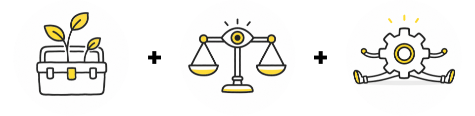 Dependable tool, improved visual judgment, and a flexible system