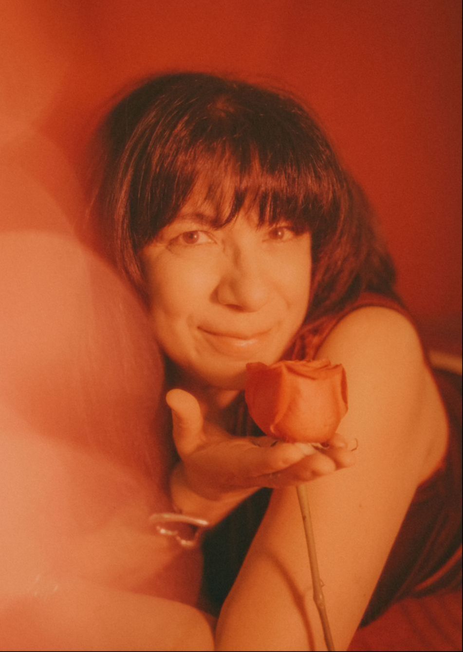 Viktoria with a rose