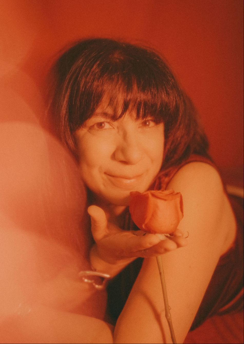 Viktoria with a rose