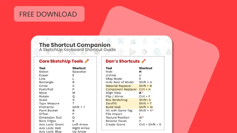 SketchUp Shortcut Companion