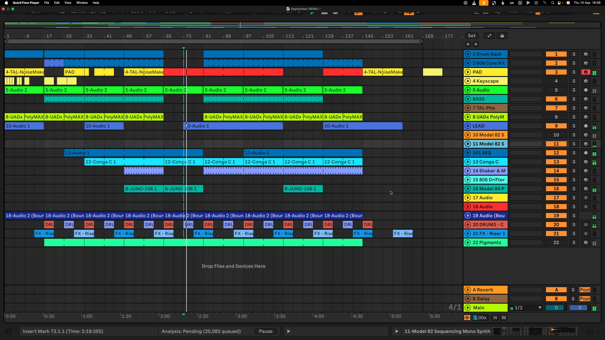 The September 2026 Chords & Pads project open in Ableton Live