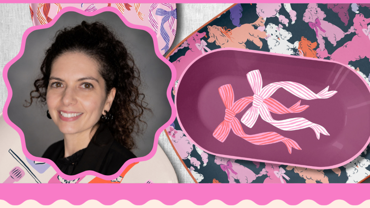Image of buyer and Krissy Mast artwork
