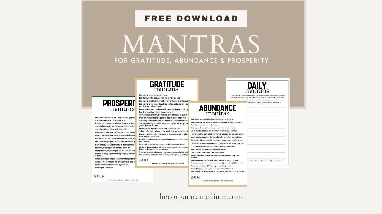 Free Gratitude, Abundance & Prosperity Mantras