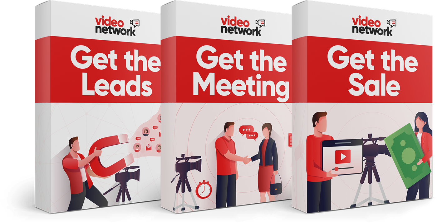 The three Videographer Sales System programmes: Get the Leads, Get the Meeting and Get the Sale
