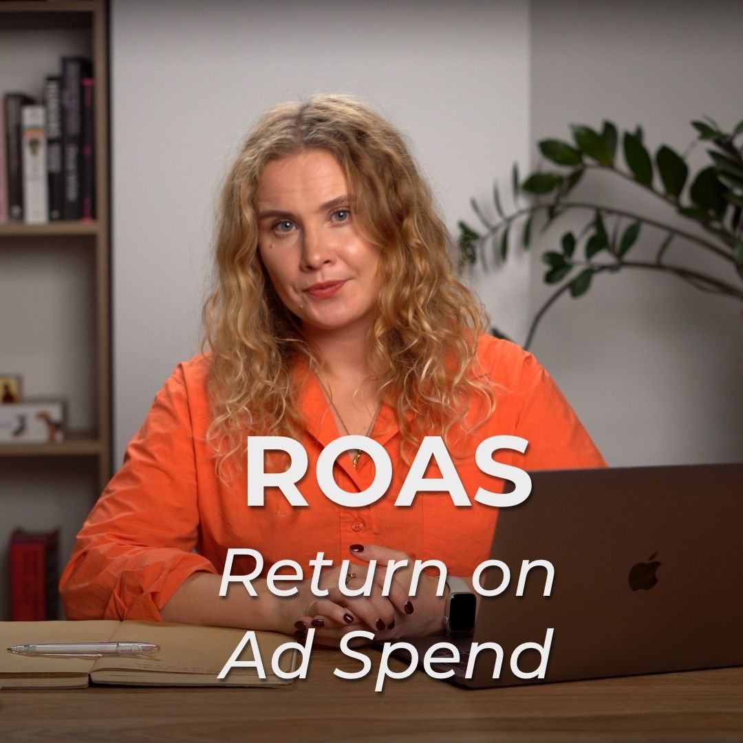 Victoria explaining advertising results for different business models