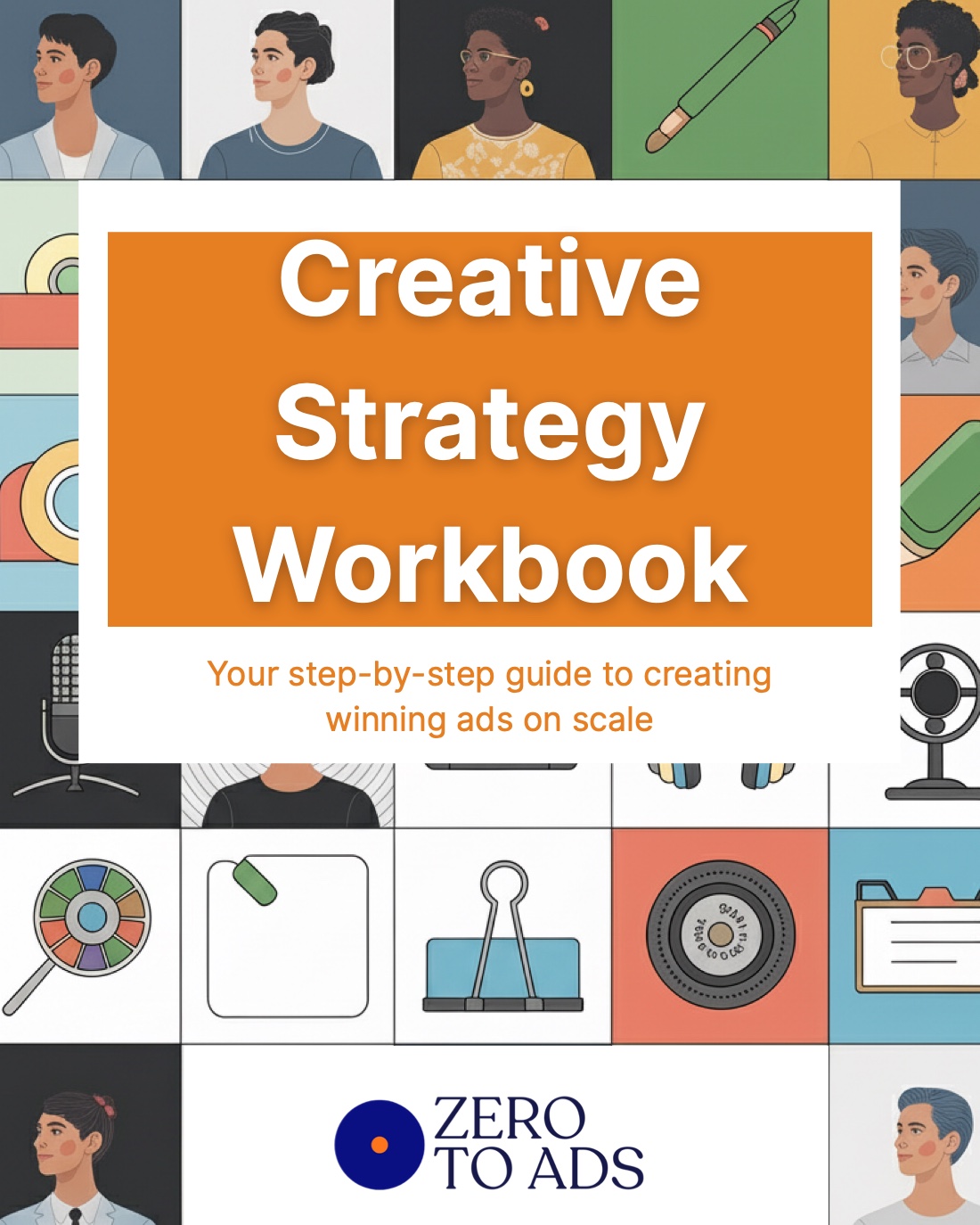 Original cover of the Ad Creative Strategy Workbook
