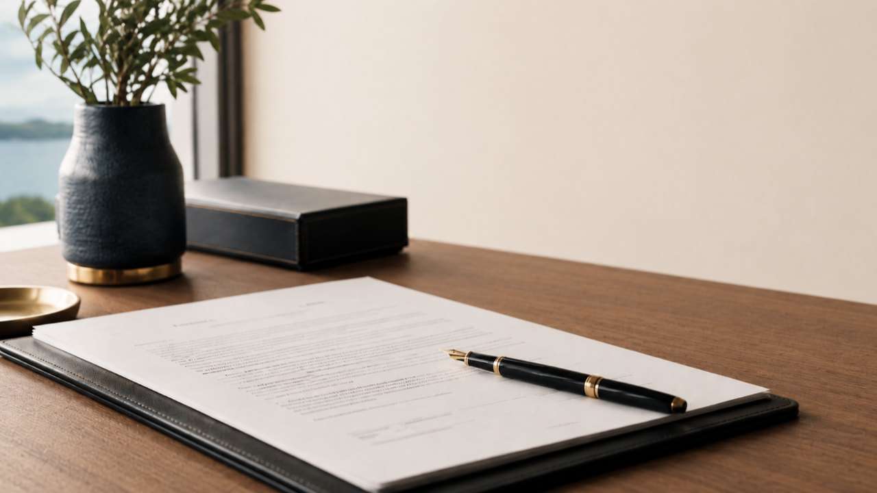 A travel agent reviewing a host agency contract