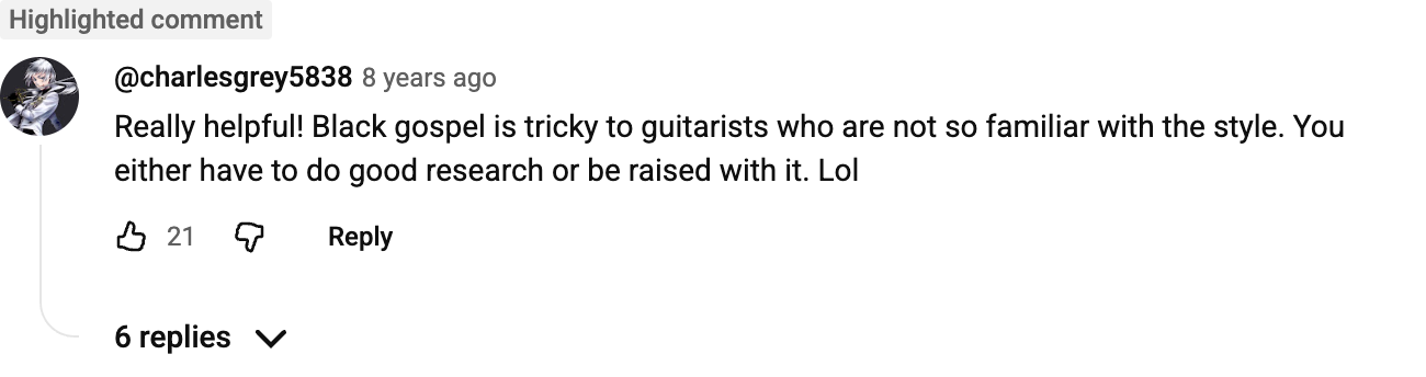 YouTube comment: Really helpful