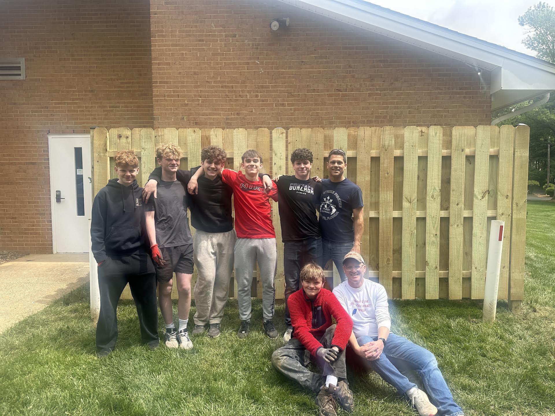 Dean Corso with fellow youth volunteers after a community service project