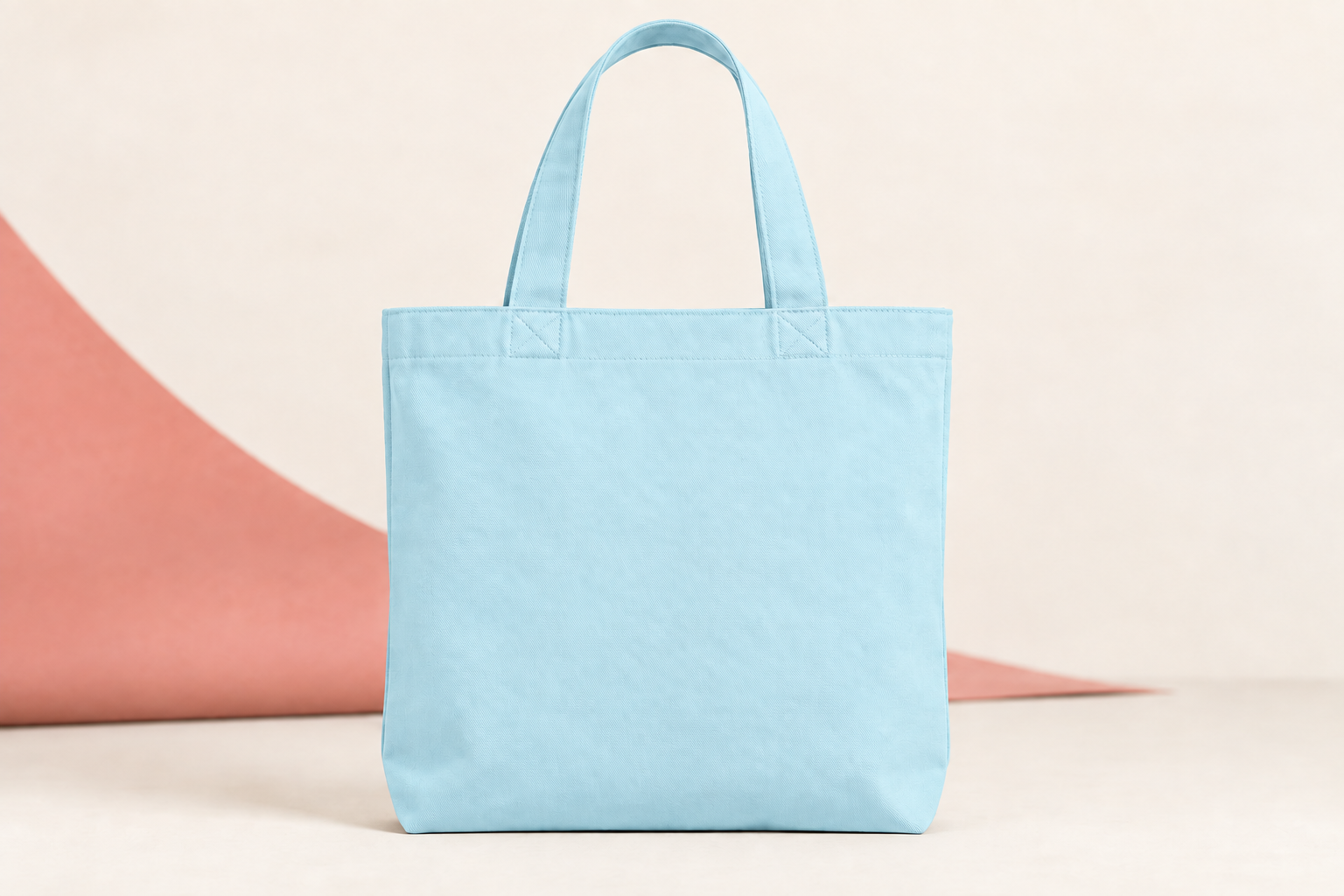 Pale-blue canvas tote with direct-printed Thrive Together artwork