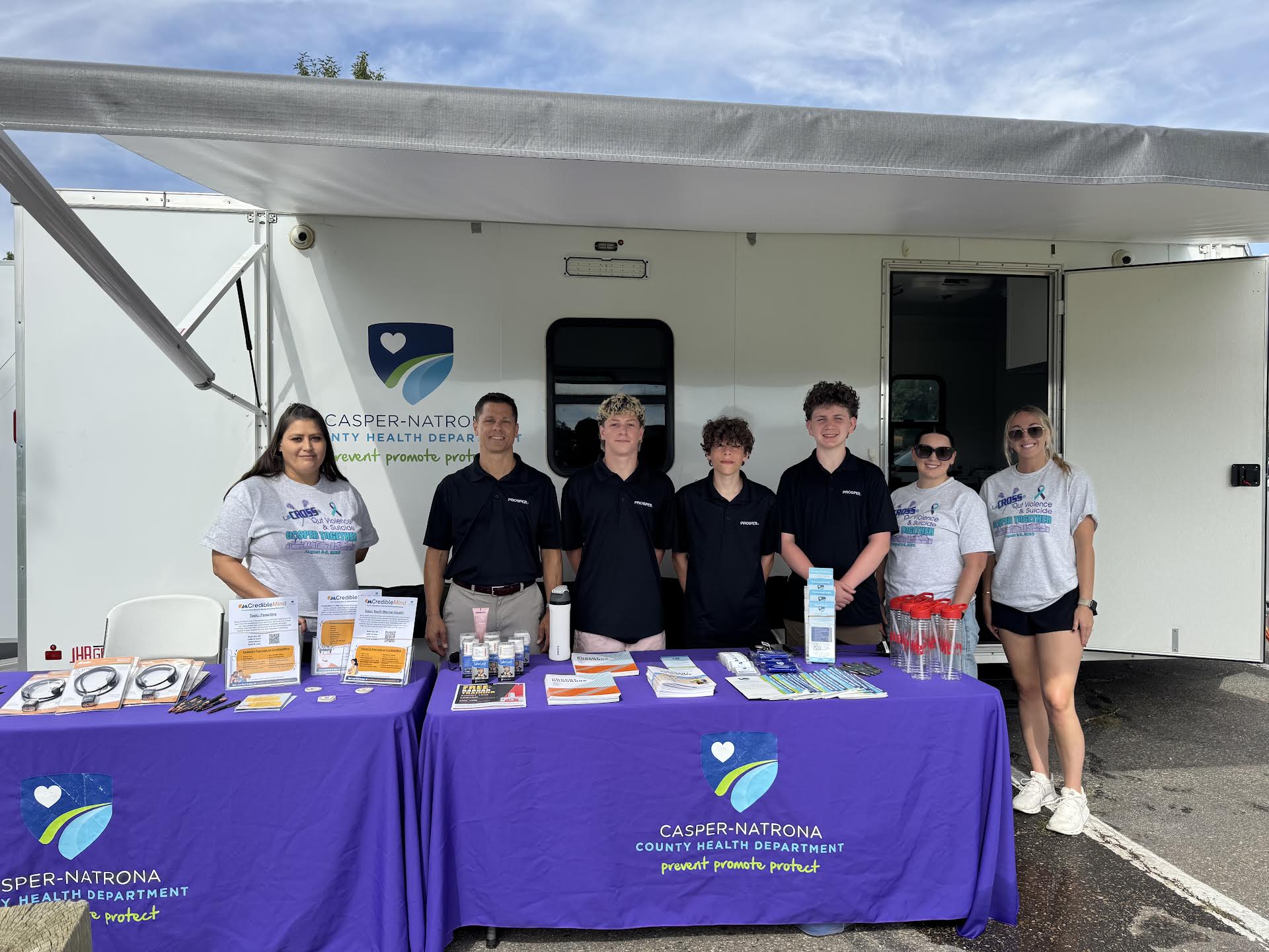 Dean Corso and community partners at the LaCROSSe Out Violence and Suicide youth event in Casper, Wyoming