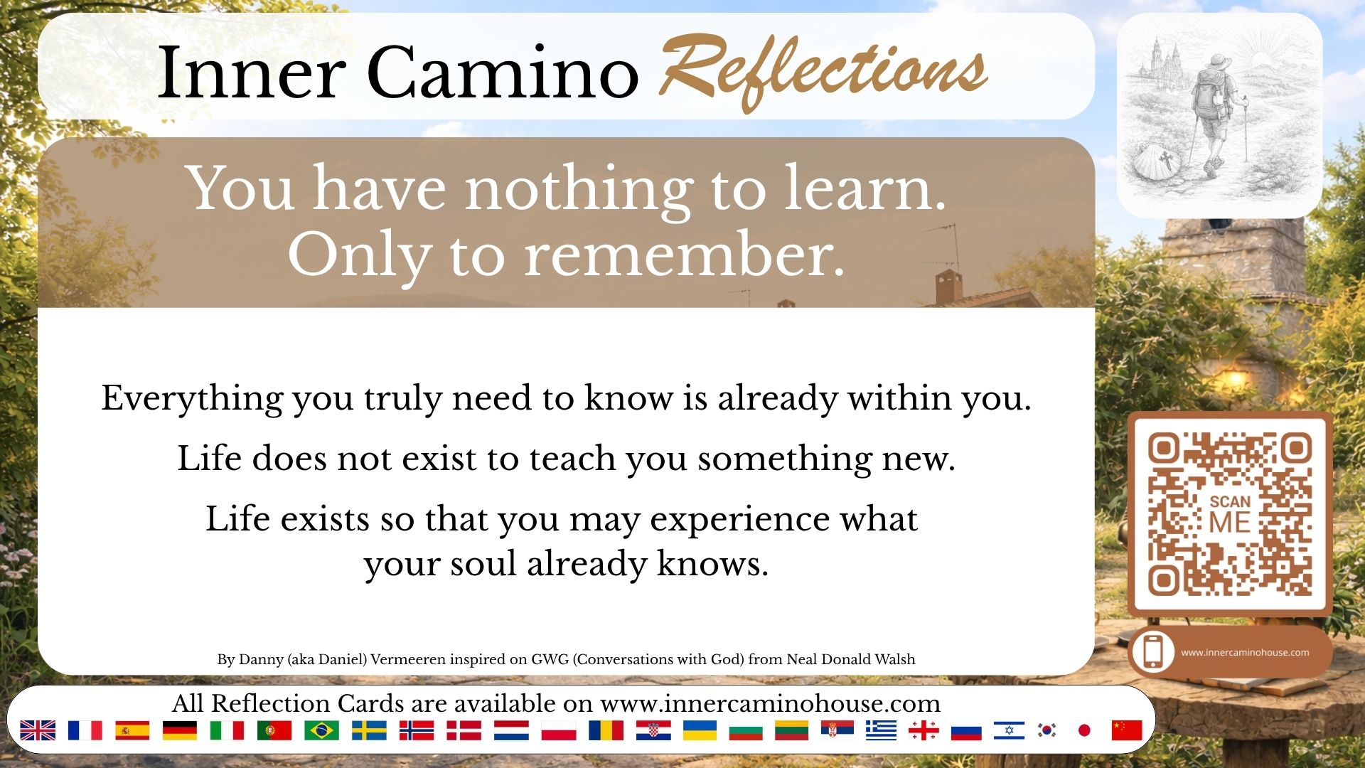 Reflections - You have nothing to learn. Only to remember.