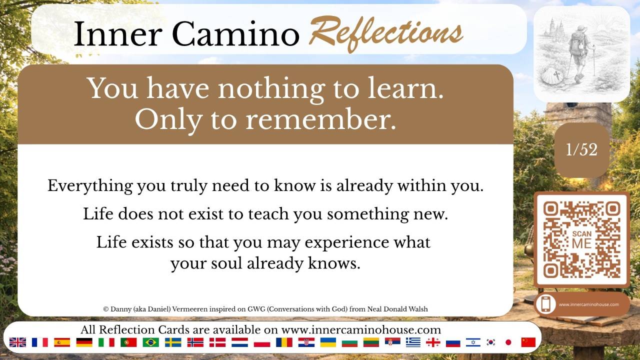 Reflections - You have nothing to learn. Only to remember.