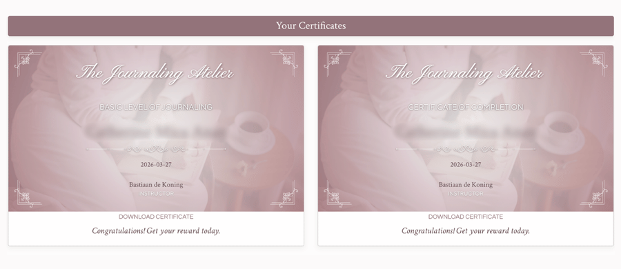 Milestones and certificates