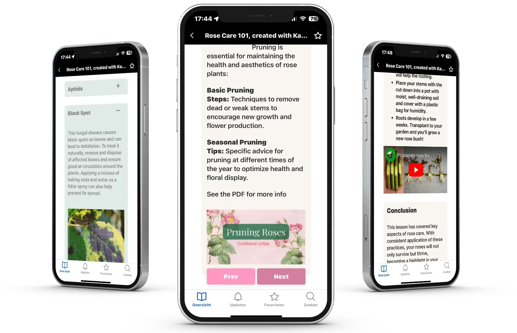 A phone mockup of UpCourse interface.