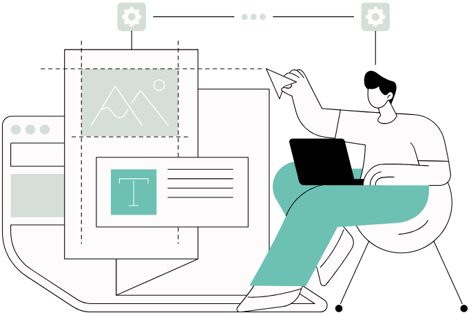 Illustration of a customizable Nexus dashboard with sections for learning, resources, favorites, and rewards.