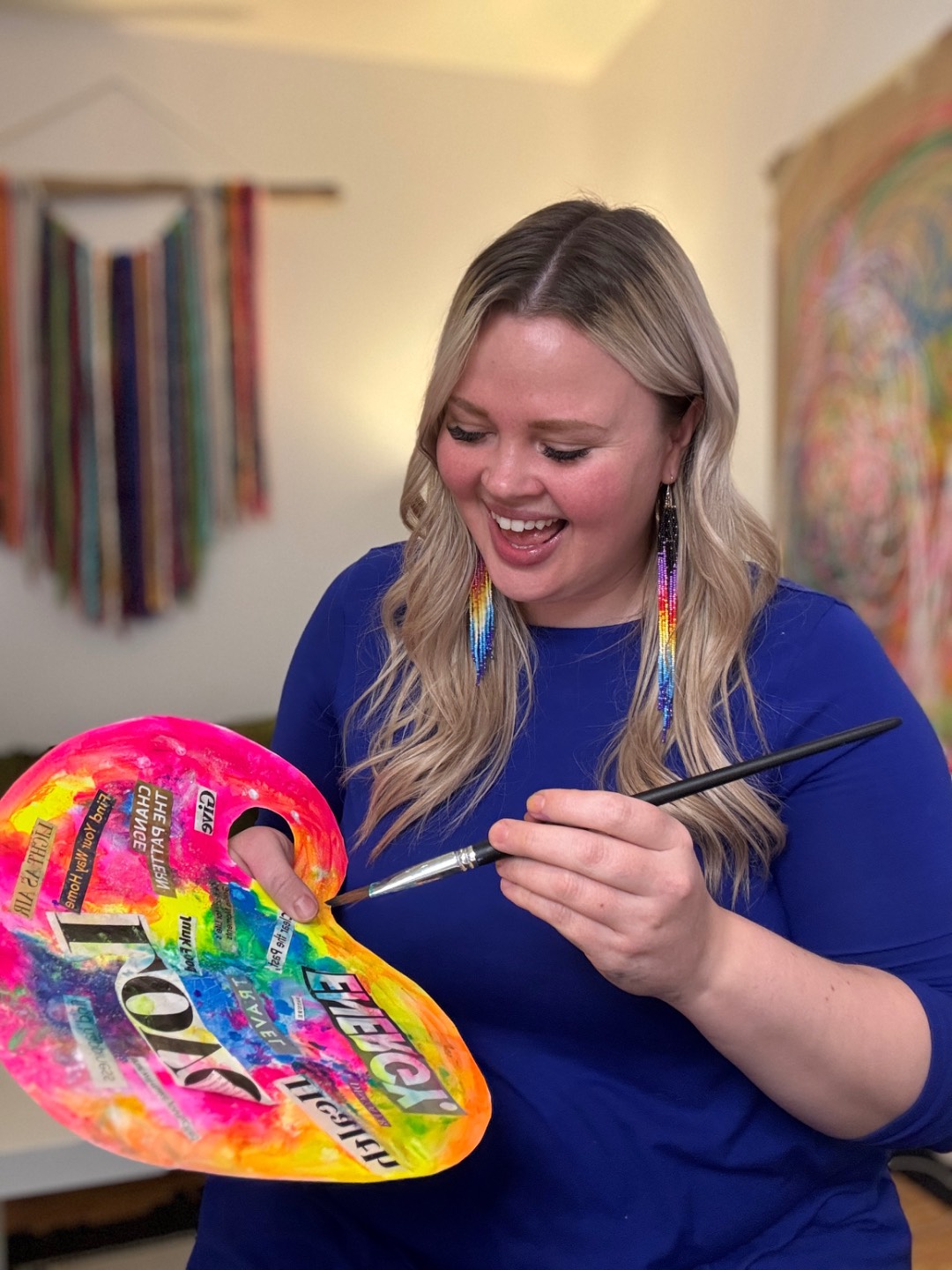 Ashleigh making art